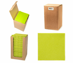 Airlaid Cocktailservietten 20x20cm 100/1 - KIWI (047) Angebot bei HelloDeals