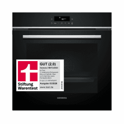 Siemens HB572ABS3, Stiftung Warentest GUT (2,0)*, iQ300 Einbau-Backofen 60x60 cm, Air Fry, Pyrolyse Selbstreinigung, LED-Touchbedienung, 3D Heißluft, Schnellaufheizung, cookControl10 iQ300 Weißes LED Display Angebot bei HelloDeals