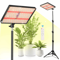 MICCYE Pflanzenlampe LED mit Ständer UV-IR Vollspektrum 286 LEDs Grow Lampe mit 4/8/12H Timer Dimmbares Pflanzenlicht Wachstumslampen für Pflanzen Pflanzenleuchte LED Vollspektrum mit Stativ Angebot bei HelloDeals