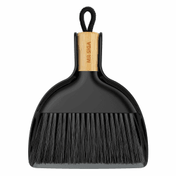 MR.SIGA Mini-Kehrschaufel- und Bürstenset, tragbare Reinigungsbürste und Kehrschaufel im Set mit Bambusgriff, schwarz, 1 Set Angebot bei HelloDeals
