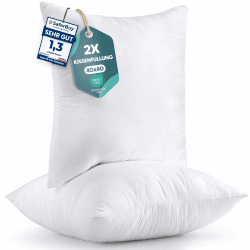 Utopia Bedding 2er Set Kissenfüllung 40 x 40 cm, Innenkissen Füllkissen Kopfkissen Sofakissen (Weiß) 40x40 cm Weiß 2 Angebot bei HelloDeals