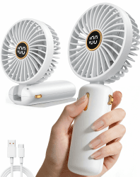 Handventilator-Mini-Ventilator-Akku-Aufladbar-Klein-Hand-Held-USB-Fan Portable Ventilatoren Kleiner Taschenventilator Leise Tragbarer Unterwegs Handy Tischventilator Taschen Electric Kinder Camping Angebot bei HelloDeals