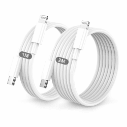 Lightning Kabel USB C 2Pack 1M+2M Für IPhone ladekabel MFi Zertifiziert für Apple Schnellladekabel für IPhone 14/13/12/11/Pro/Pro Max/Mini/XR/XS/XS Max/X/8/7/6/6s/Plus/iPad 1M+2M Weiß Angebot bei HelloDeals