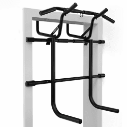 PULLUP & DIP Klimmzugstange für Türrahmen zum Einhängen ohne Schrauben und kein Abrutschen, Profi Türreck, Pull-up Bar mit gepolsterten Griffen Tür Klimmzugstange + Dip Stange Bundle Angebot bei HelloDeals