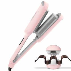 TYMO ROVY Welleneisen für haare, Lockenstab große Locken geeignet für Anfänger, Sofortiges Wellen, 32mm Ionen Keramik Hair Curler für Lange kurze Haare mit 4 Temperaturen LED-Anzeige, Anti-Verbrennung 32mm Rosa Angebot bei HelloDeals
