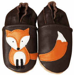 Krabbelschuhe - MARKENQUALITÄT VIELE Motive bis 4 Jahre Babyschuhe Leder Babyhausschuhe Lauflernschuhe Lederpuschen Hausschuhe 20/21 EU Fuchs Braun Angebot bei HelloDeals