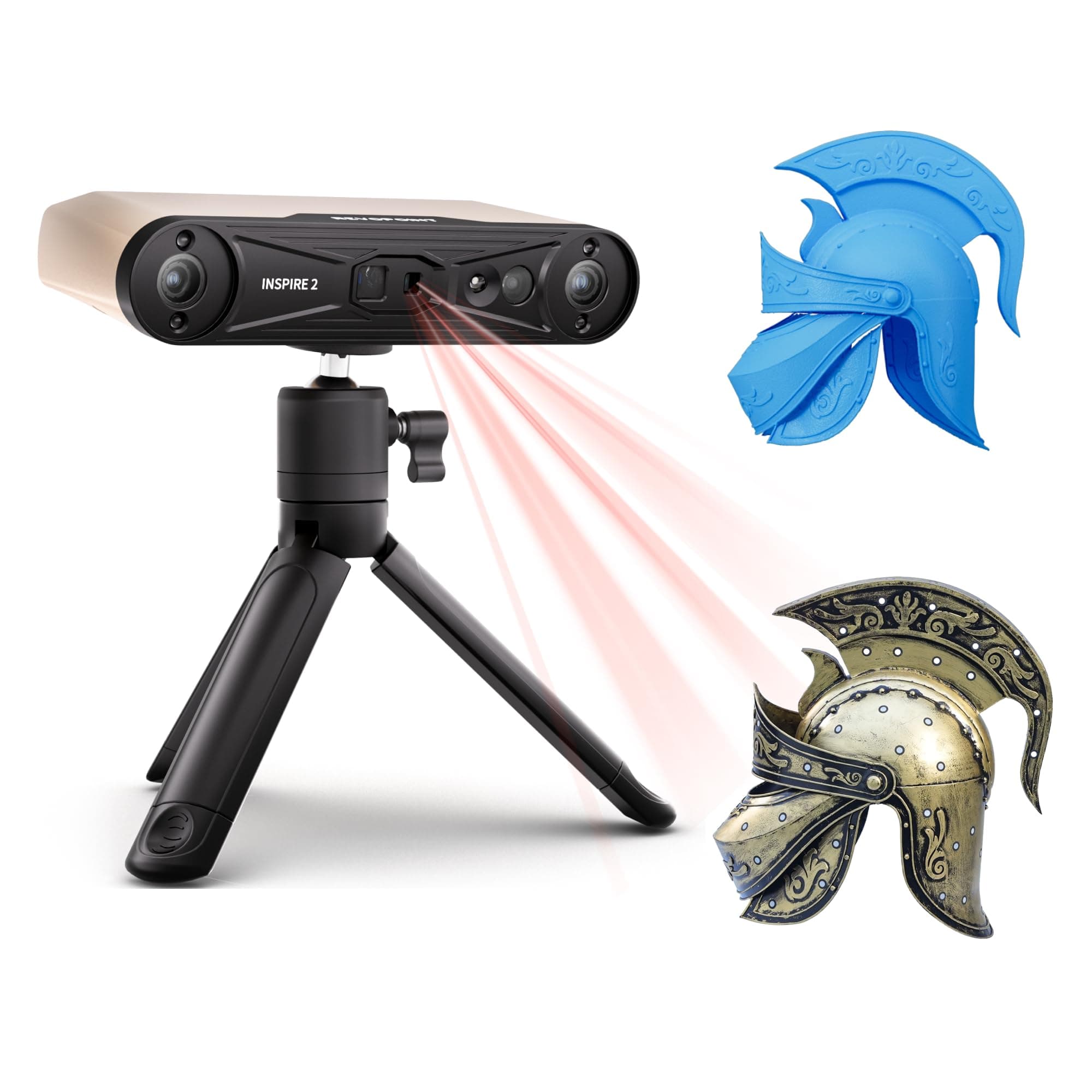 Revopoint INSPIRE 2 3D-Scanner für 3D-Druck, bis zu 0,03 mm Präzision, Mehrstrahl-Laser & Strukturiertes Licht, Scannen im Freien & Kabelloses Scannen, Vollfarbscans, Optischer Zoom, 190g, Standard INSPIRE 2 Standard Angebot bei HelloDeals