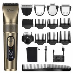 Hatteker Herren Bartschneider Professionelle Akku Haarschneider Haarschneider Rasierer Detail Trimmer für Männer Wasserdicht 4 in 1 Bronze Angebot bei HelloDeals