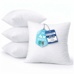 Flowen Kissen 40x40 Kopfkissen 4er Set für Sofa und Bett Innenkissen Hypoallergene Anti-Milben Kissenfüllung mit Weicher Gesteppter Kissenbezug 100% Polyester für Haus/Hotel 40x40 - 4er Set Angebot bei HelloDeals