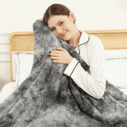 ESTINGO Heizdecke mit Abschaltautomatik, 6 Temperaturstufen & 1~10Stunden Auto-Off-Timer Überhitzungsschutz, Waschbar bis 30°C, Elektrische Wärmedecke für Sofa, Bett, Büro, 180x130cm, Grauschwarz Grauschwarz 130 x 180 cm Angebot bei HelloDeals