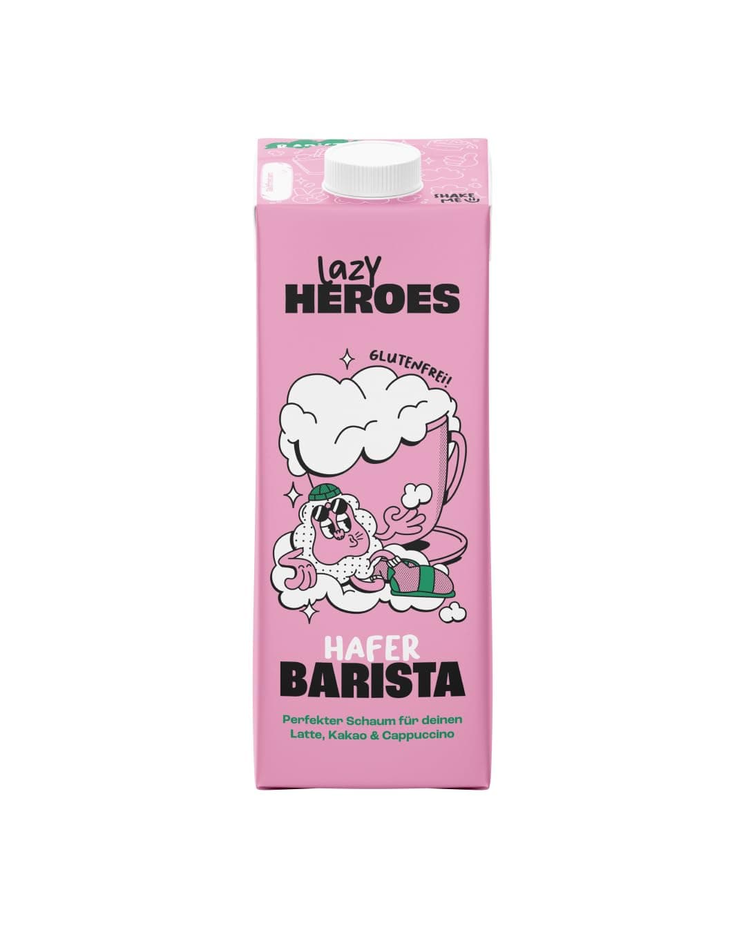 Lazy Heroes Hafer Barista Drink – veganer Pflanzendrink zum Aufschäumen für Cappuccino & Iced Coffee – glutenfrei, natürlich laktosefrei, ohne Zuckerzusatz, Calciumquelle, mit Vitamin D, B2 & B12 Angebot bei HelloDeals