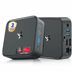 Huidun H80 Mini PC АMD Ryzen 5 (Besser als 4300U/i3-10110U), W11-Pro 16GB RAM 512GB SSD, 4K@60Hz UHD Mini Computer mit WiFi/Bluetooth/USB3.2/Gigabit Ethernet für Büro, Schule,3 Jahre Garantie Schwarz Angebot bei HelloDeals