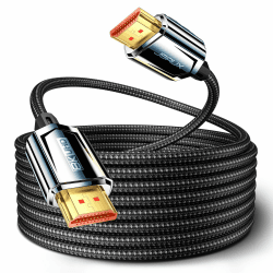 JSAUX 10K 8K HDMI Kabel 5M, HDMI 2.1 Kabel Ultra High Speed 48Gbps, (10K@60Hz 8K@120Hz 4K@240Hz) HDMI Kabel, eARC HDR10 HDCP 2.2 & 2.3 3D, Kompatibel mit PS5 / PS4 / X-Box/UHDTV/Blu-ray Player/Monitor 5M Schwarz Angebot bei HelloDeals