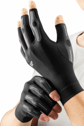 Arthritis Kompressionshandschuhe fingerlos Hautfreundlich, gegen Gelenksehnenbelastung & Morgensteifheit Schwarz-Lycra S Angebot bei HelloDeals