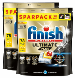 Finish Ultimate Plus Citrus Splmaschinentabs - Geschirrspltabs für intenive Reinigung, Fettlsekraft und Glanz - Sparpack mit 156 Tabs (2 x 78 Tabs) 78 stück (2er Pack) Angebot bei HelloDeals