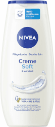 NIVEA Creme Soft Pflegedusche, Duschgel mit Vitaminen und wertvollen Ölen, feuchtigkeitsspendende und pH-hautneutrale Cremedusche mit mildem Duft (250 ml) Angebot bei HelloDeals