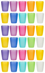 Kigima Plastikbecher 0,24l 30er Set Rainbow – bunte, extra stabile Trinkbecher für Kinder, Partys, Festivals – Mehrweg Kunststoffbecher – Becher aus Plastik – wiederverwendbare Plastik-Becher 30 Stück (1er Pack) Bunt Angebot bei HelloDeals