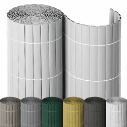 NOOR PVC Sichtschutzmatte - wetterfester Sichtschutzzaun für Balkon, Terrasse und Garten - stabile Balkonverkleidung als Sichtschutz - einfache Montage der Zaunblende - Weiß 90 cm x 3 m 0,90 x 3 m Weiß Angebot bei HelloDeals