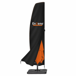 Enzeno Ampelschirm Schutzhülle 3M,Abdeckung für Ø 300cm / 300x300cm Ampelsonnenschirm Wetterfeste,Sonnenschirm Hülle,Ampelschirm Abdeckhauben Abdeckplane Winddicht(265×40/70/50cm) Angebot bei HelloDeals