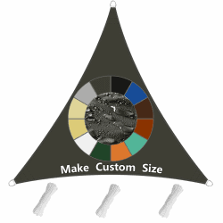 Sonnensegel Sonnenschutz Sonnendach 2.4x2.4x2.4M, Sonnenschutz Schutzplane, atmungsaktiv Sonnenschutz Windschutz, mit Befestigungsseile für Garten, Outdoor - Dunkelgrau Angebot bei HelloDeals