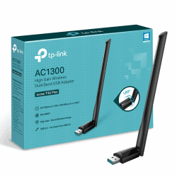 TP-Link Archer T3U Plus AC1300 High Gain USB WLAN Stick Adapter mit Antennen(bis zu 867 Mbit/s 5GHz, 400 Mbit/s 2,4GHz, Kompatibel mit Windows 11/10/8.1/8/7, Mac OS 10.15 und früher Wi-Fi 5 Angebot bei HelloDeals