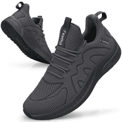 Feethit Sneaker Herren Schuhe Sportschuhe Laufschuhe Turnschuhe Herren Tennis Fitness Jogging Walkingschuhe Leichtgewichts Atmungsaktiv Freizeit Straßenlaufschuhe Schlüpfen Schuhe 41 EU Dunkelgrau Angebot bei HelloDeals