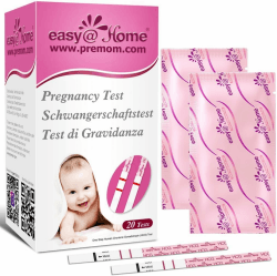 Easy@Home 20 x Schwangerschaftstest Frühtest 10 miu/ml - Empfindliches und Schnelles Test - Frühschwangerschaftstest Ultra Frühtest Schwangerschaft Streifen (20 HCG Tests) Angebot bei HelloDeals