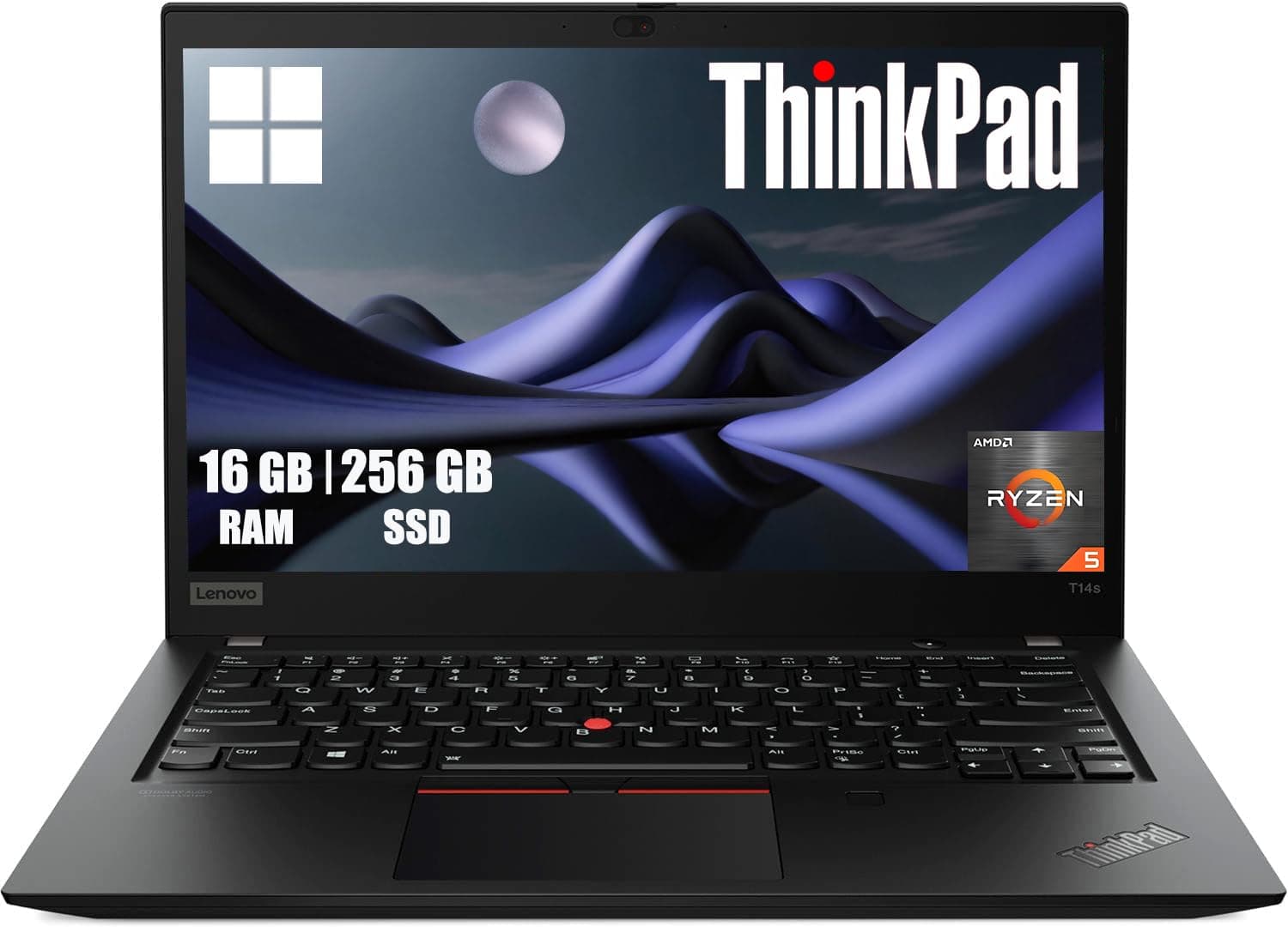 Lenovo Thinkpad T14s Gen 1 Business Laptop, 14 Zoll FHD (1920x1080), AMD Ryzen 5 Pro 4650U, 16GB RAM, 256GB SSD, US QWERTY Tastatur, Windows 11 Pro (Generalüberholt) Angebot bei HelloDeals
