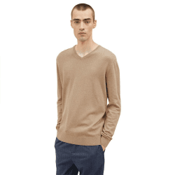 TOM TAILOR Herren 1012976 Basic Strickpullover Mit V-Ausschnitt, 35796 - Blackberry, 3XL EU Angebot bei HelloDeals