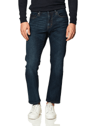 Amazon Essentials Herren Stretchjeans, Gerade Geschnitten - Auslauffarben 38W / 32L Dunkle Waschung Angebot bei HelloDeals
