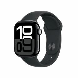 Apple Watch Series 10 (GPS + Cellular 42 mm) Smartwatch mit Aluminiumgehäuse in Diamantschwarz und Sportarmband in Schwarz (S/M) (Generalüberholt) S/M Jet Black Aluminum Case with Black Sport Strap 42mm Bluetooth GPS + Cellular Angebot bei HelloDeals