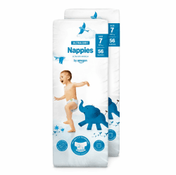 by Amazon Ultra Dry Windeln – Größe 7 (17 kg+) – 112 Windeln (2 Packungen à 56 Stück) (Früher Unter Der Marke Mama Bear, Identisches Produkt) Größe 7 (17kg+) Monatsbox Angebot bei HelloDeals