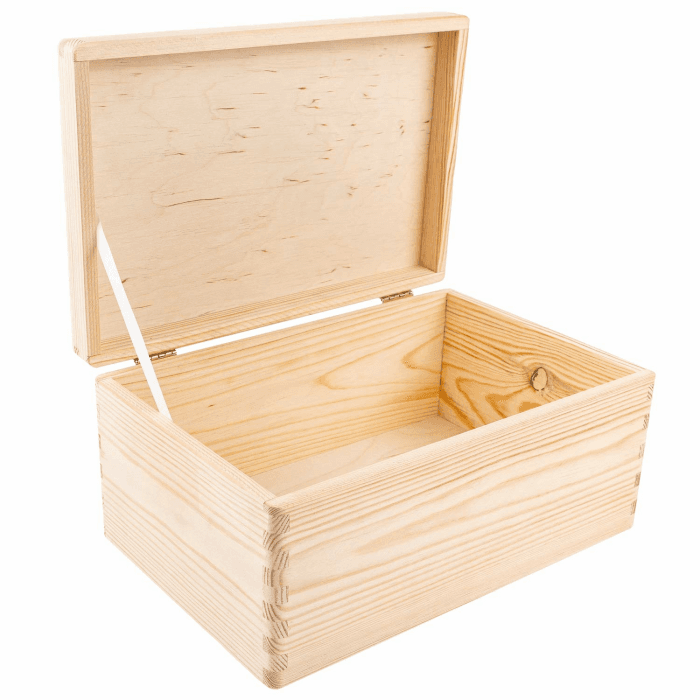 Creative Deco Holzkiste mit Deckel | 30 x 20 x 14 cm (+/-1cm) | Ostern Erinnerungsbox Baby Groß Holzbox mit Deckel Unlackiert Kasten | Für Dokumente, Wertsachen, Spielzeuge, Werkzeuge | ROH Natur 30 x 20 x 14 cm Angebot bei HelloDeals