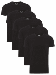 Yazubi 5er Pack Herren T-Shirt Mythic L Schwarz (Black 194008) Angebot bei HelloDeals