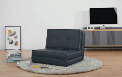 Schlafsessel Jugendsessel Gästebett Kindersessel Klappsessel Kunstleder anthrazit klein klein Anthrazit (Kunstleder) Angebot bei HelloDeals