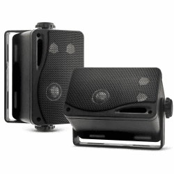 Pyle Aussenlautsprecher 3.5" Schwarz – 200W Wandlautsprecher wetterfest für Außenbereich Marinegeeignet Indoor & Outdoor Kompakte Bauweise Ideal für Terrasse Garten Boot Angebot bei HelloDeals