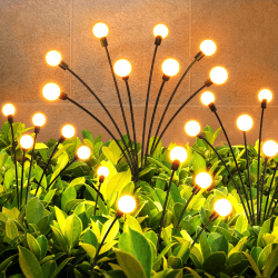 GEARLITE Firefly Solarlampen für Außen Garten 4 Stück, 32LED Superhelle 2 Lichtmodi Glühwürmchen Solarleuchten für Außen mit Warmweißem Licht IP65 Wasserdicht Schwingende Garten-Deko für Pathway Yard Warmes Licht Angebot bei HelloDeals