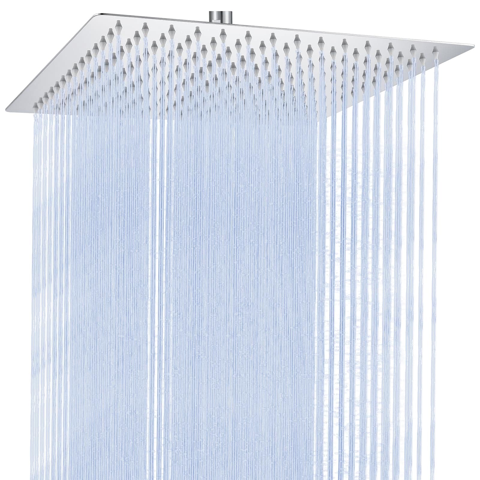 Auralum Regendusche Duschkopf 12 Zoll, Edelstahl Regenduschkopf 30x30 cm Eckig, 360° Verstellbare Kopfbrause Groß mit Selbstreinigenden Düsen, Chrom Eckig-chrom 12'' Angebot bei HelloDeals