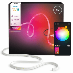 Philips Hue Flux Outdoor 5-Meter Mehrfarbiger LED-Lightstrip, 3000 lm LED Streifen, farbiges LED Lichtband, Flexible Außenbeleuchtung, Chromasync™-Farbmischung, wetterfest, App- und Sprachsteuerung 435 cubic centimeters Angebot bei HelloDeals