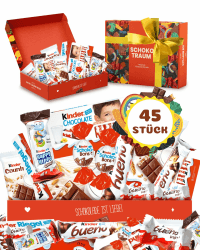 Süßigkeiten Box mit Kinderschokolade - "Schokotraum" von Candy Circle, Wunderschöne Süssigkeiten Box mit Bueno, Kinder Schokolade und Kinder Country, als Geschenk oder Naschbox großpackung Angebot bei HelloDeals