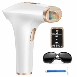 Haarlosy IPL Geräte Haarentfernung Laser – Schmerzfreie & Effektive Haarentfernungsgerät, 9 Energiestufen, 3 Modi HR/SC/RA mit 999.900 Lichtimpulsen für Damen, Herren, Gesicht, Achseln, Beine, Körper Champagner Gold Angebot bei HelloDeals