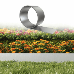 UISEBRT 20M Rasenkanten Metall verzinkt, 15cm hoch – Flexible Beeteinfassung, Mähkante oder Baumring, mit Zahnung & Falz, Ideal für Gartenbegrenzungen, Langlebig und Einfach zu Montieren,Silber Silber 20 M Angebot bei HelloDeals