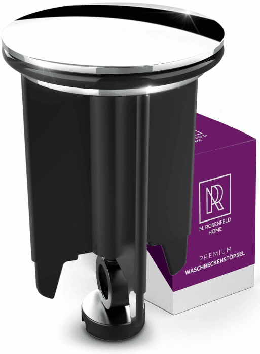 M. ROSENFELD HOME Universal Waschbeckenstöpsel 40mm Chrom Abflussstopfen – aus Messing, Abflussstöpsel mit Gummi für Waschbecken im Bad und Bidets - Excenterstopfen - Höhenverstellbar, Rostfrei, Dicht 1 Stk Chrom Stöpsel 40mm Angebot bei HelloDeals