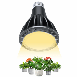 18W LED Vollspektrum Pflanzenlampe E27, 5800K LED Grow Lampe mit Hohe PPFD, Tageslichtlampe für Zimmerpflanzen und Gewächshaus, Blüte, Blumen und Gemüse (Φ9.4 * 12cm, PPF 46,8 μmol/s) PAR30 Angebot bei HelloDeals