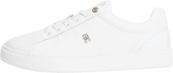 Tommy Hilfiger Damen Court Sneaker aus Leder 38 EU Weiß Angebot bei HelloDeals