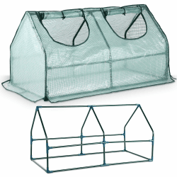 TOM Mini Foliengewächshaus Folientunnel 140g/m² extra stabil & langlebig – Gewächshaus mit 4 Erdankern – 2 Fenster – robuste Stahlrohrkonstruktion – für Tomaten, Gemüse & Co. - Gewächshaus Angebot bei HelloDeals