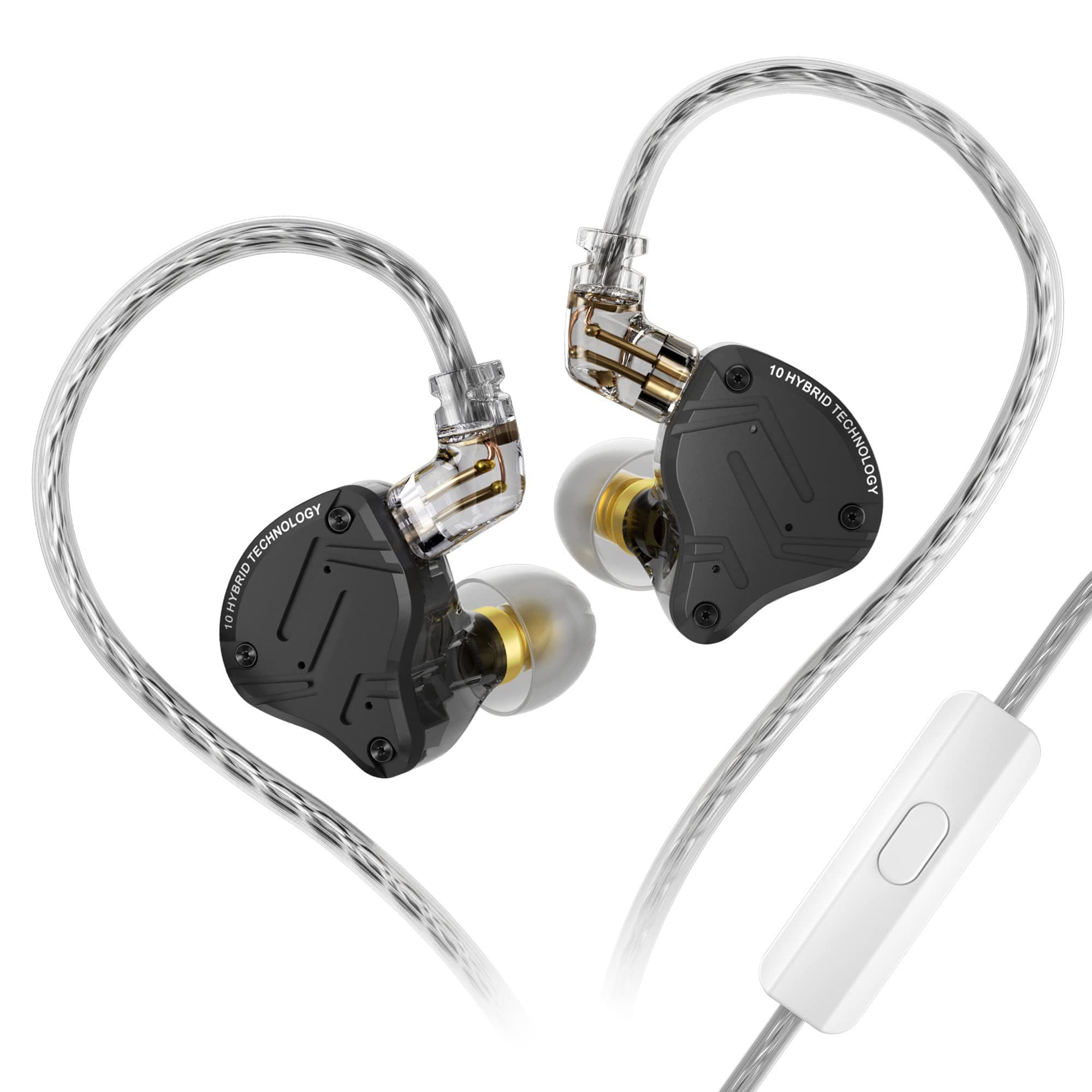Yinyoo KZ ZS10 PRO X kabelgebundene In-Ear-Kopfhörer, ZS10 PRO X Monitor Ohrhörer mit verbesserten 4BA 1DD Treibern, abnehmbares 0,75 mm 2-poliges Kabel (x schwarz, mit Mikrofon) mit Mikrofon PRO X Angebot bei HelloDeals