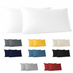 Dreamzie Kissenbezug 40 x 80 (Set mit 2) - 100% Jersey Baumwolle 150 g/qm Kissenbezüge -Weiß - Für Kissen 40 x 80 cm - Kissenhülle - Kissenbezug - Resistent und Hypoallergen 40 x 80 cm, 2 Stück Weiß Angebot bei HelloDeals