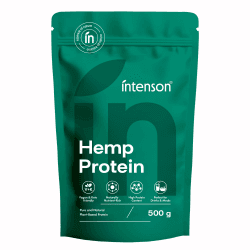 Intenson Hanfproteinpulver, 500 g, Hoher Proteingehalt, Unterstützt Muskelerhalt und Regeneration, Vegan und Keto-geeignet, Glutenfrei, Ohne Zusatzstoffe Angebot bei HelloDeals