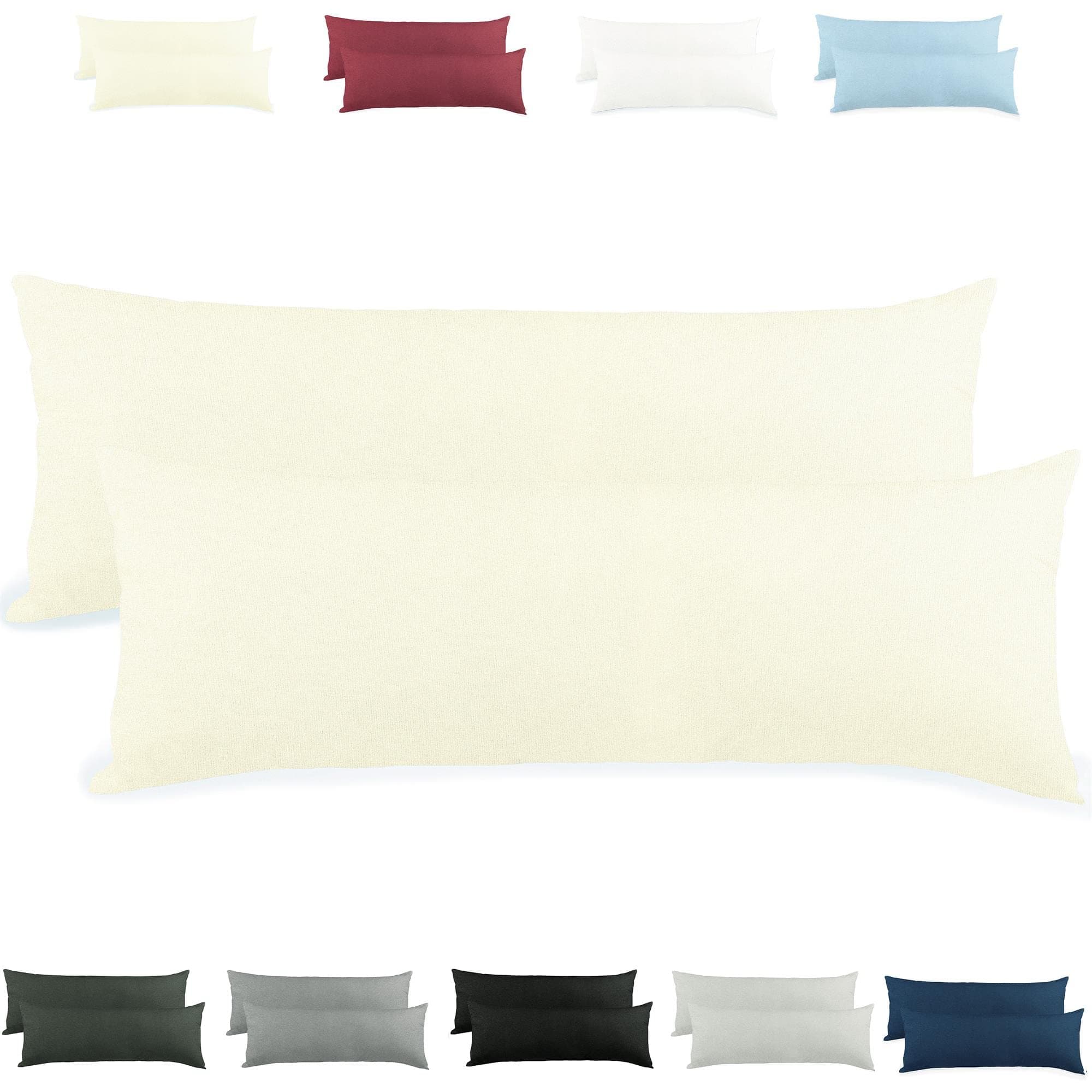 CelinaTex Active Seitenschläferkissen Bezug Doppelpack Set 40x200 Natur beige Baumwolle Jersey Stillkissen Kissenhülle 5001566 Natur 40x200 cm 2er Set Angebot bei HelloDeals